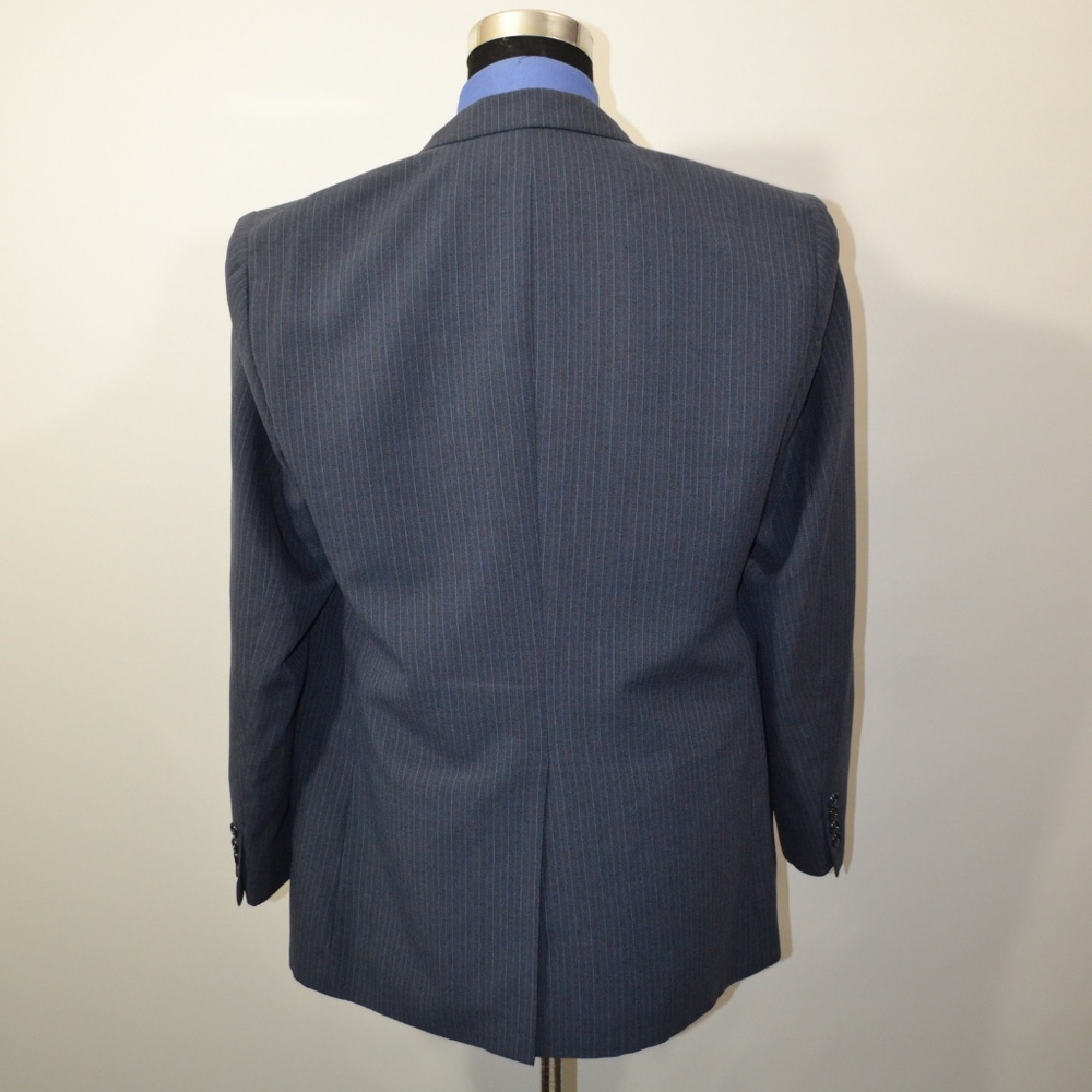 Calvert 44R Sport Coat Blazer Suit Jacket Dark Blu - Picture 4 of 8
